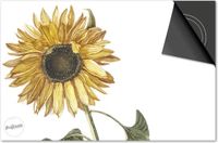 Dietrix Inductie Beschermer 81x52 cm - Botanical Zonnebloem - Kookplaat Beschermer