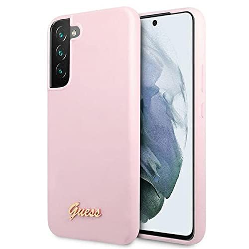 Guess GUHCS22MLSLMGLA hoesje voor S22+ S906 Lavender Silicone Script Metal Logo