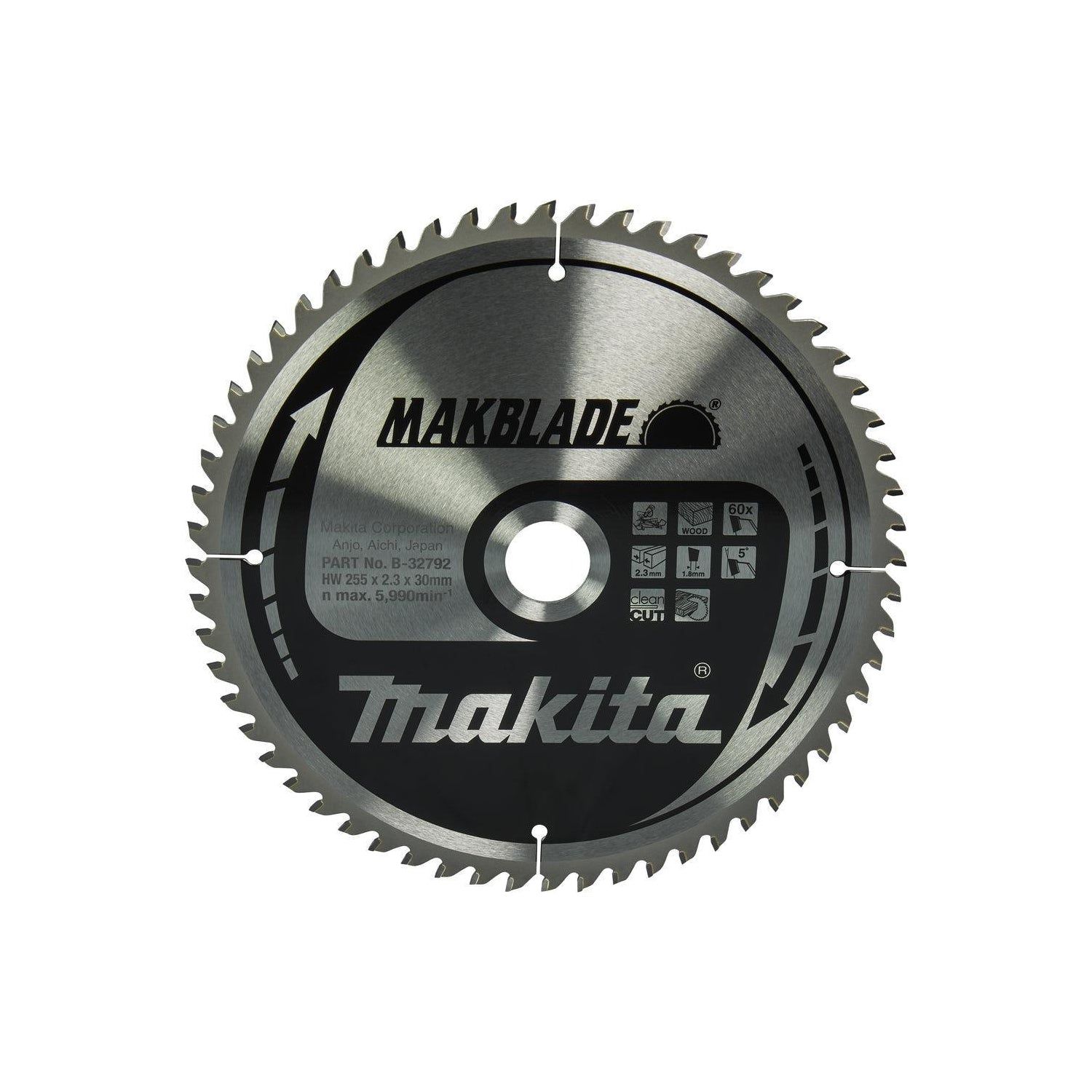 B-32792 Afkortzaagblad voor Hout | Makblade | Ø 255mm 60T