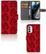 B2Ctelecom Motorola Moto G52 | Moto G82 Hoesje Red Roses Book Case Kunstleer/Siliconen/TPU