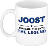 Bellatio Decorations naam cadeau mok - Joost - man myth legend - koffiemok - 300 ml - collega - vaderdag