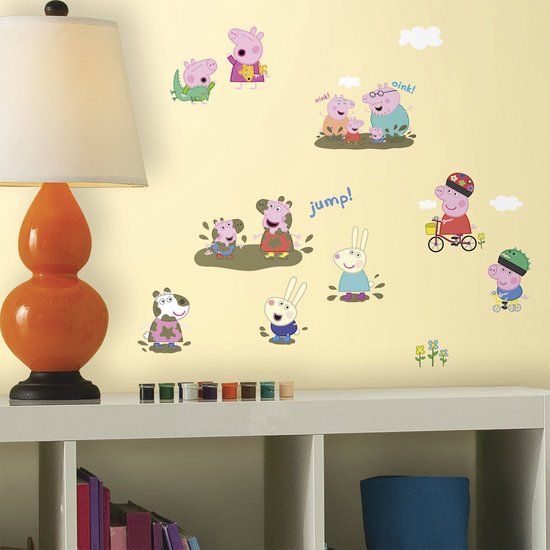 Plakkers Peppa Pig - 28 Muurstickers
