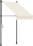 vidaXL Tente rétractable 100x150 cm tissu et acier crème