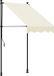 vidaXL Tente rétractable 100x150 cm tissu et acier crème