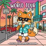 Cozy Azeryon Cozy Travel Coloring Book - Azeryon's World Tour