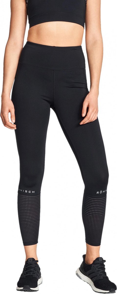 Röhnisch sportlegging Shiny dames polyester/elastaan zwart