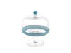 Alzata H&H Alzata Vetro con Cupola Blauw cm18 H22