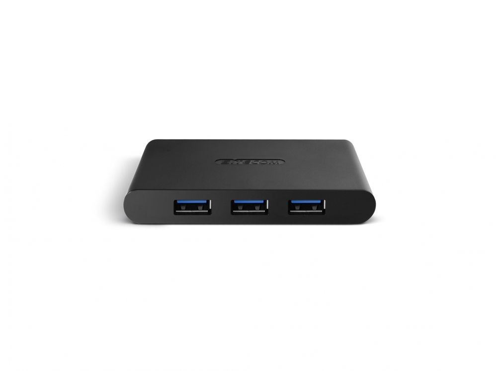 Sitecom CN-083 USB 3.0 Hub - 4 Port - Black - With Power Adapter