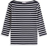 Tommy Hilfiger Dames T-shirt Lange Mouw Boot Hals Katoen XXS