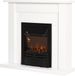 Homcom Elektrische Haard Metaal, Gehard Glas 102L x 30B x 95H cm Wit