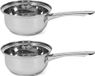 Gerimport Steelpan Manhatten - 2x stuks - 1,5 liter - sauspan - 14 cm
