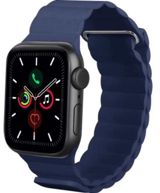 Just in Case Magfit Horlogebandje Geschikt voor Apple Watch 38/40/41/42 mm - Navy