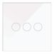 WESA Touch-dimmer van wit glas, inbouw, glazen behuizing met touchscreen, met montagemateriaal en led-display