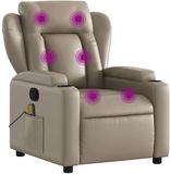 vidaXL Massagestoel Kunstleer Cappuccino