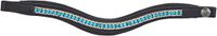 HKM Cavalli Puri hoofdband, zwart/babyblauw, pony maat