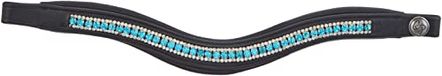 HKM Cavalli Puri hoofdband, zwart/babyblauw, pony maat