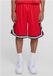 Urban Classics Stripes Mesh Korte broek - Rood/Zwart - S