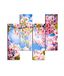 Homemania Wandafbeelding, motief: bloemen, 4 stuks, voor woonkamer, slaapkamer, meerkleurig, 76 x 0,3 x 50 cm, HM204PMDF254, MDF