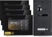 Balter EVO HD-videosysteem voor deurbellen, geschikt voor 4 appartementen/huizen, met 4 monitoren, zwart