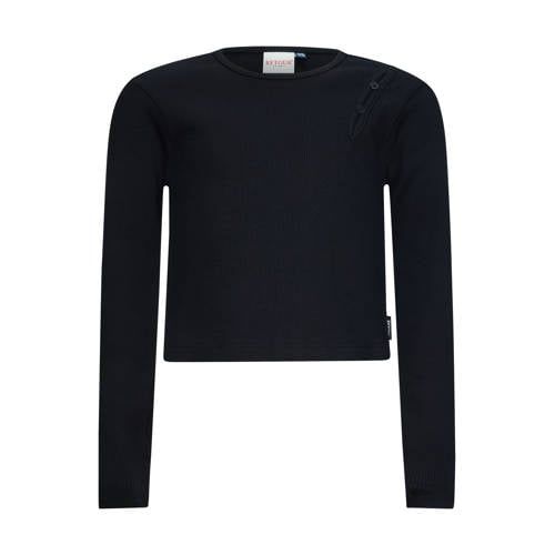 Retour Jeans longsleeve zwart rib gebreid