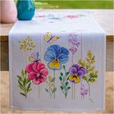 Vervaco Perlaida Loper Kit Viooltjes Borduurpakket 32 x 84 cm