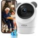 Xega Caméra de surveillance intérieure 4G avec carte SIM – Enregistrement 24/7, PTZ 355°/60°, 2K, détection de mouvement, vision nocturne, TF/cloud