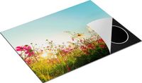 Chefcare Inductie Beschermer Kosmos Bloemenveld 77x59 cm - Multicolor