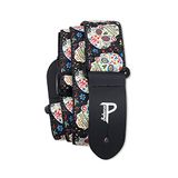 Perri's Leathers TWS-6802 The Hope Collection Gitaarbanden, Zwarte Suiker Skulls
