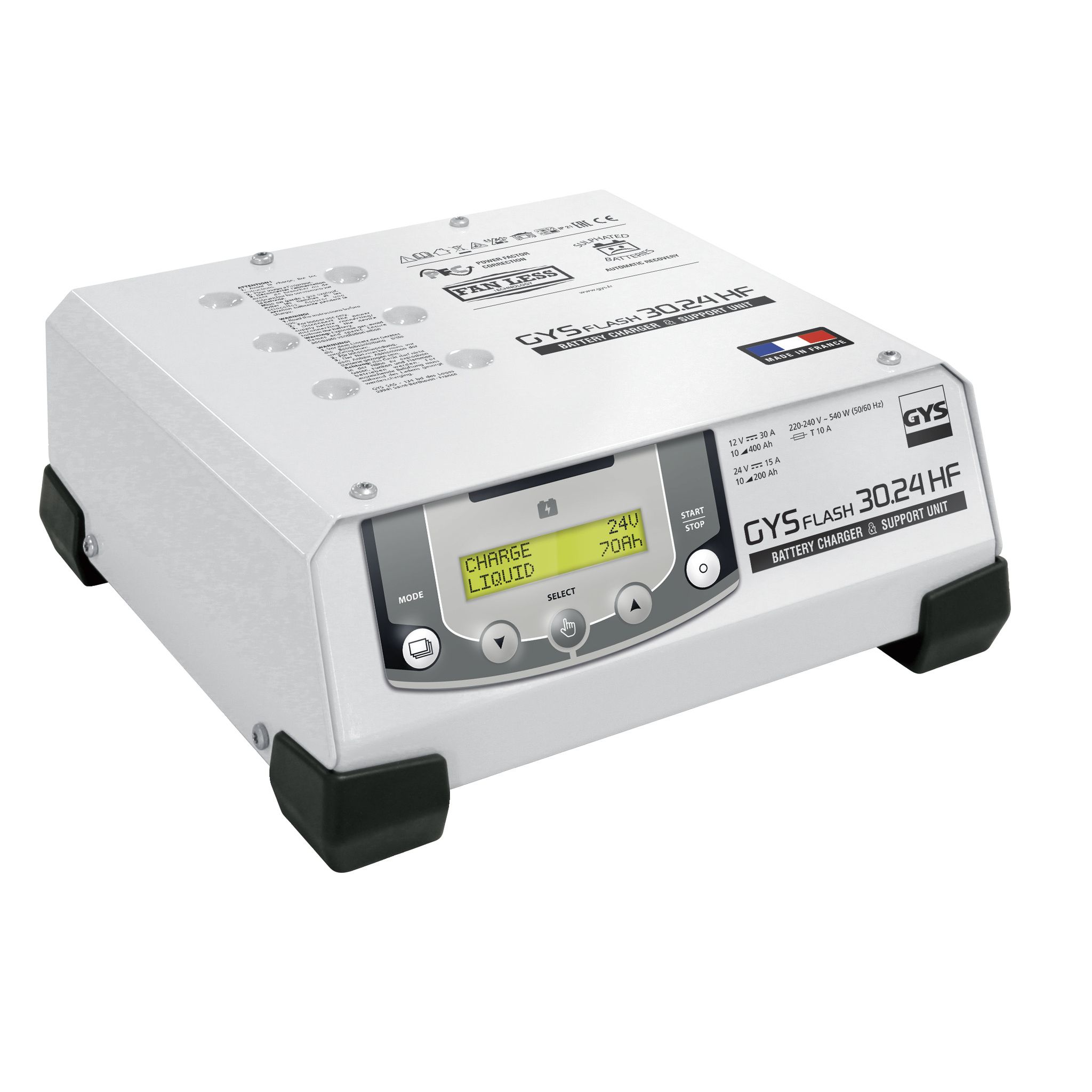 GYSFLASH 30.24 HF acculader met voeding