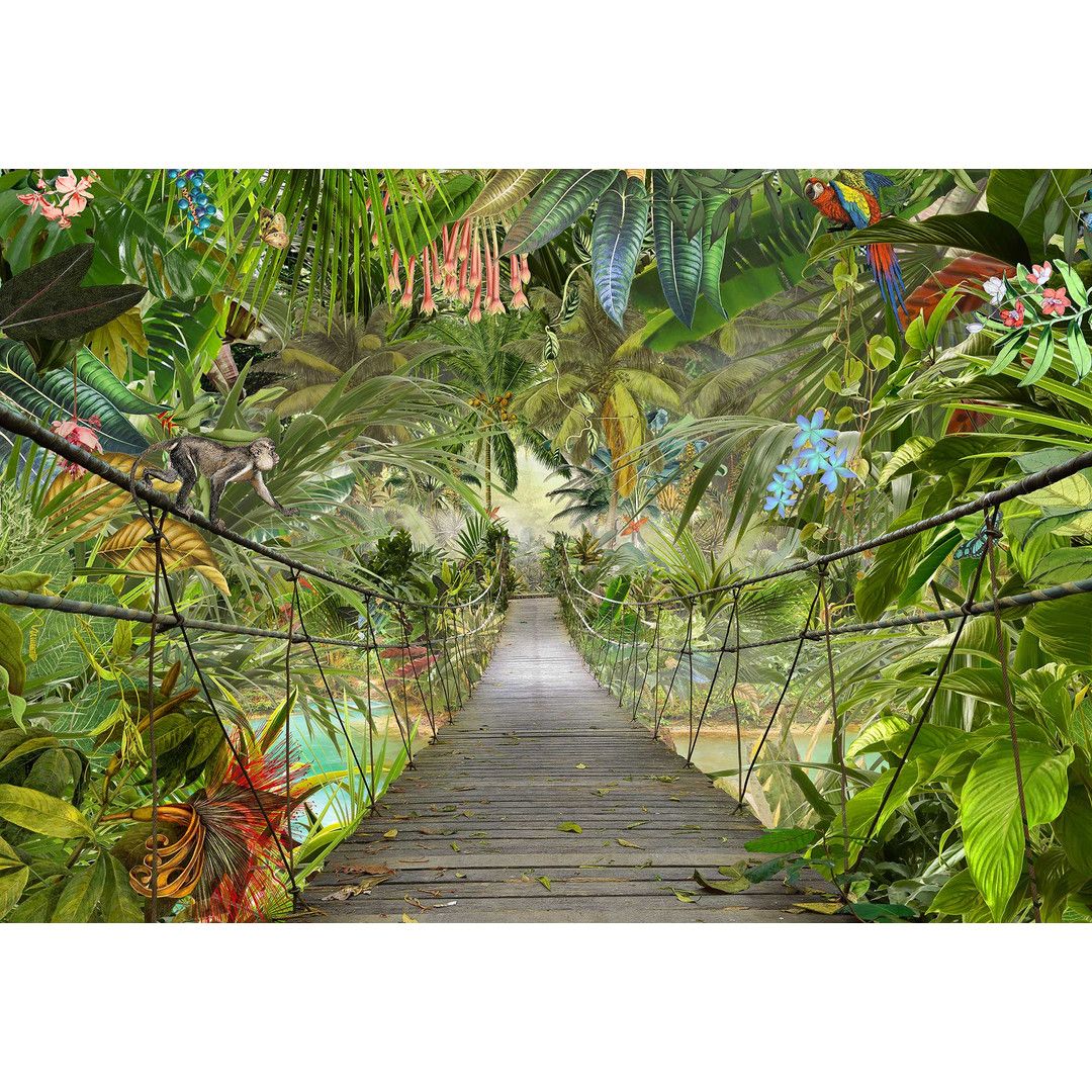 Komar Wild Bridge Papier Fotobehang 368x254cm - KO8-977 - Groen