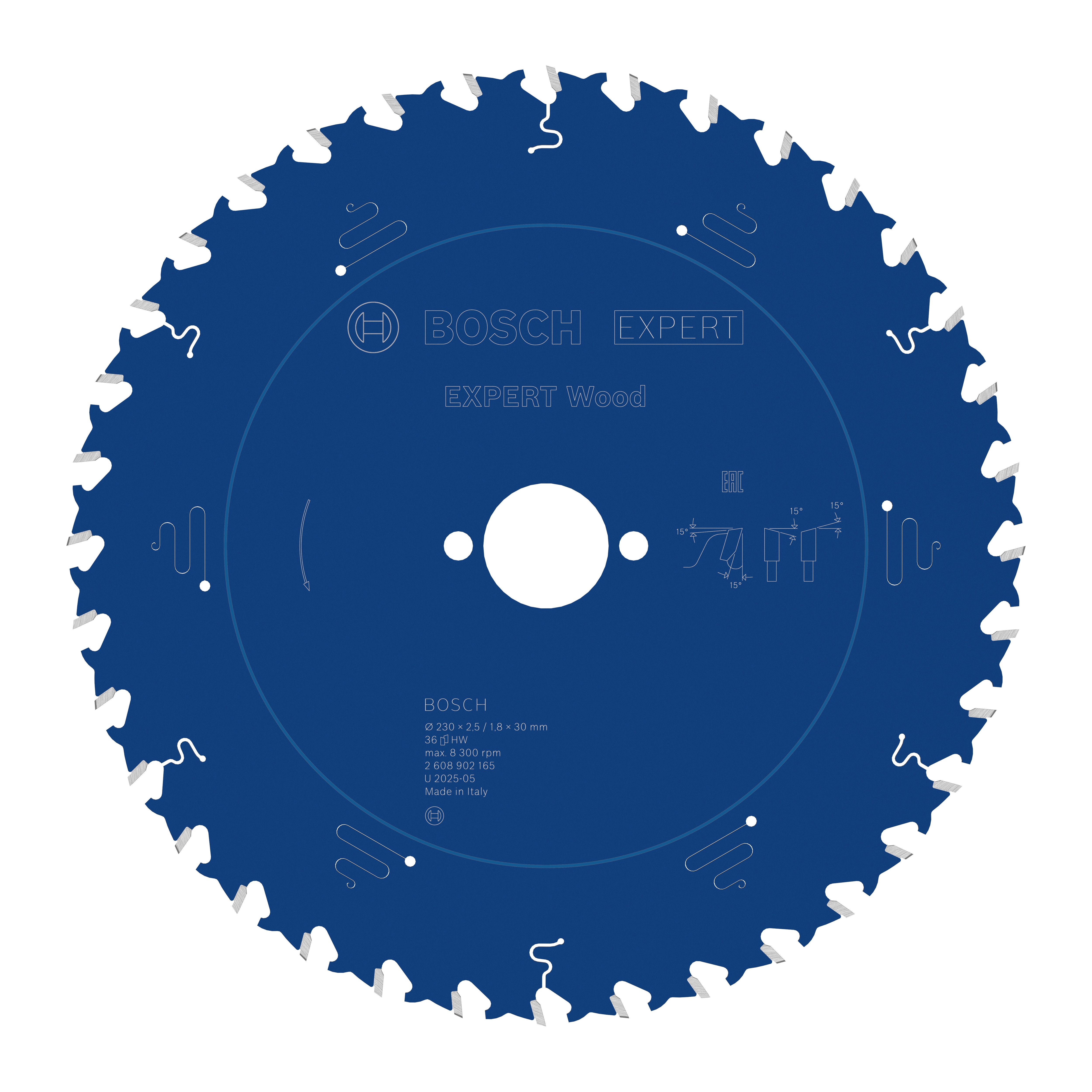 Bosch Accessoires EXPERT Wood Cirkelzaagblad | 230 x 2,5/1,8 x 30 mm | T36 - 2608902165