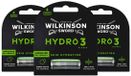 Wilkinson Hydro 3 Lames de ras - 3 x 4 pièces