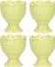 Excellent Houseware Coquetier - 4x - porcelaine - vert pastel - 5,5 x 6,5 cm
