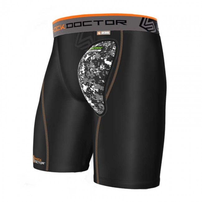 Shock Doctor AirCore Compression Short met Kruisbescherming Zwart M