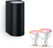WiZ Nightingale Wandlamp voor Buiten Up & Down (Zwart)