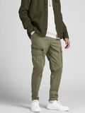 Jack & Jones 12194246 Groen Cargo Broek Heren Maat 33/30 Katoen Elastaan