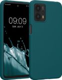kwmobile telefoonhoesje geschikt voor Motorola Moto G23 / Moto G13 - Hoesje met siliconen coating - Smartphone case in petrol