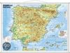Spanien Stiefel Spanien und Portugal physisch. Wandkarte