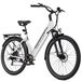 Vélo électrique de ville - V28 - roues 71 cm - moteur roue arrière 250W - batterie 36V 14,5Ah - 7 vitesses - autonomie jusqu'à 75 km - Argent cristal
