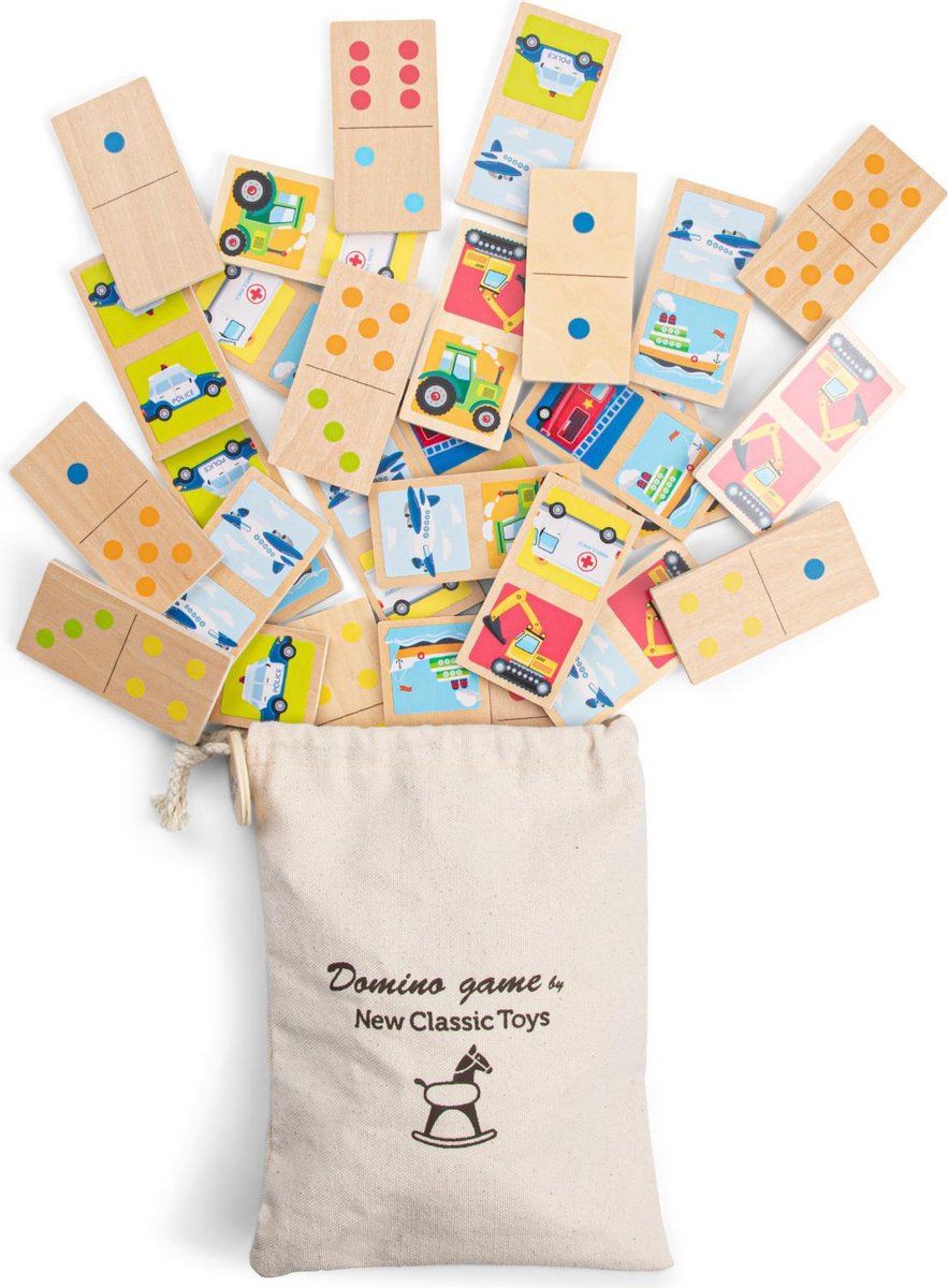 New Classic Toys Domino Spel - Voertuigen