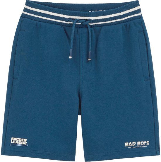 WE Fashion Jongens regular fit short met print - Dark blue - Maat 152