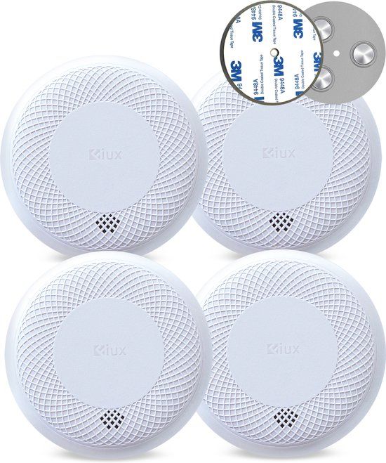 Fiux FXC-1 Combimelder - Rookmelder & Koolmonoxidemelder - 10 Jaar batterij - 4 stuks