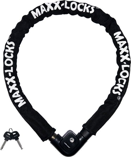 Maxx-Locks Bulls Kettingslot - 100CM - Gehard Staal - Zwart