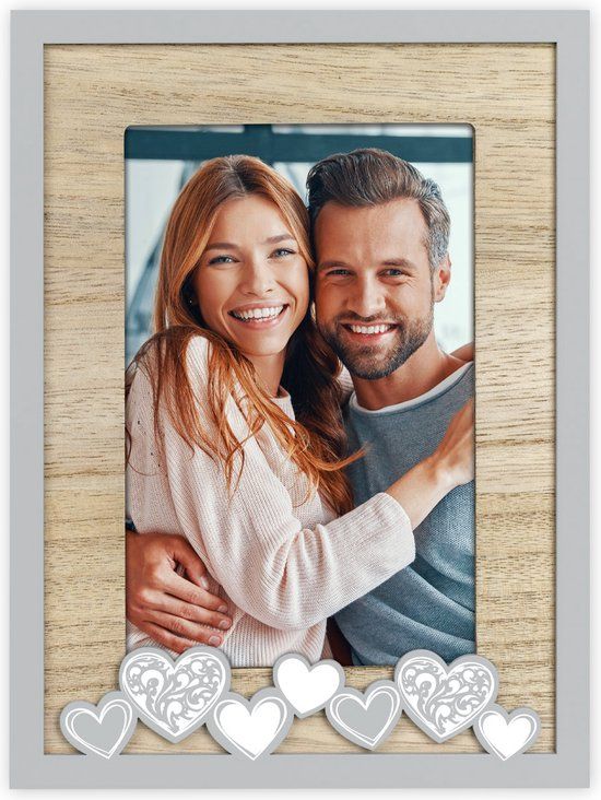 ZEP Lola Vertical - Fotolijst - 10x15 cm - Grijs/Bruin - Hout