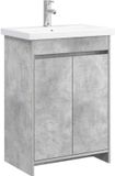 vidaXL Badkamermeubel Set Betongrijs 81 x 40 x 84,5 cm Bewerkt hout