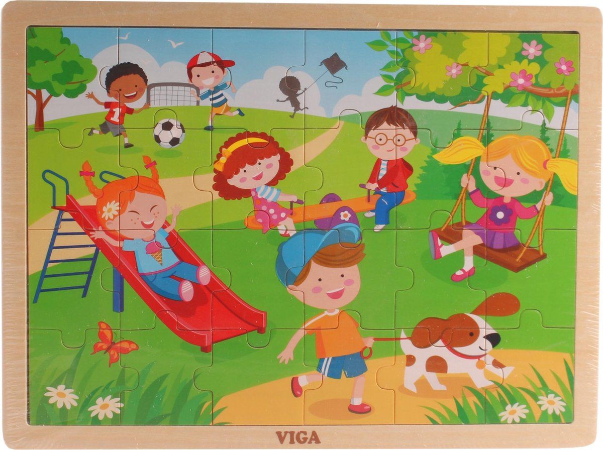 Milly Mally Viga Toys Legpuzzel Four Seasons Lente 24 Stukjes