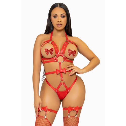 Leg Avenue Vegan Leather Body - Red