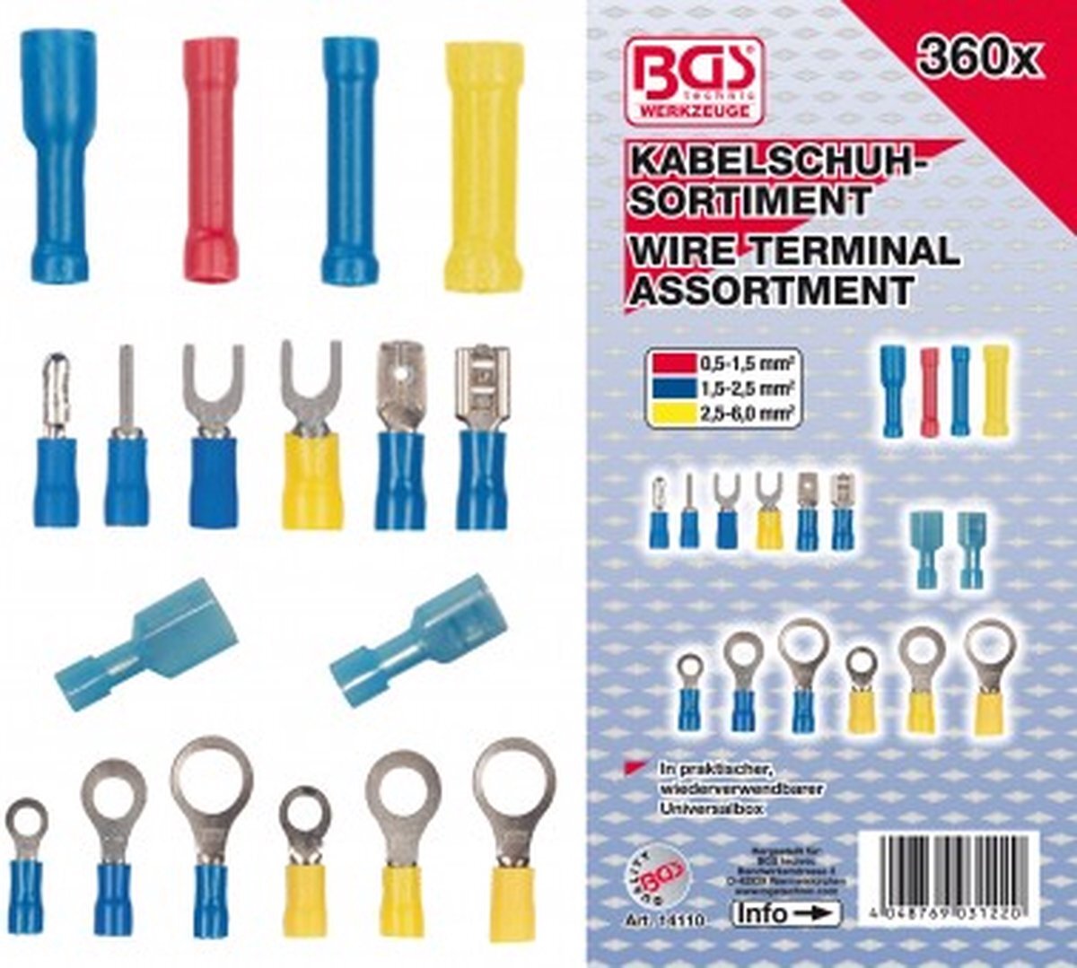 Bgs 14110 | Kabelschoenassortiment | 360-delig