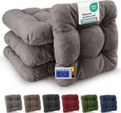 Beautissu Set van 6 Premium Stoelkussen 40x40 cm Lichtgrijs