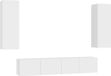 Syfax Set van 4 tv-meubels, wit, van composiethout